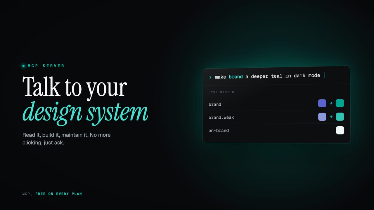 A plain-language instruction driving a live token system over MCP