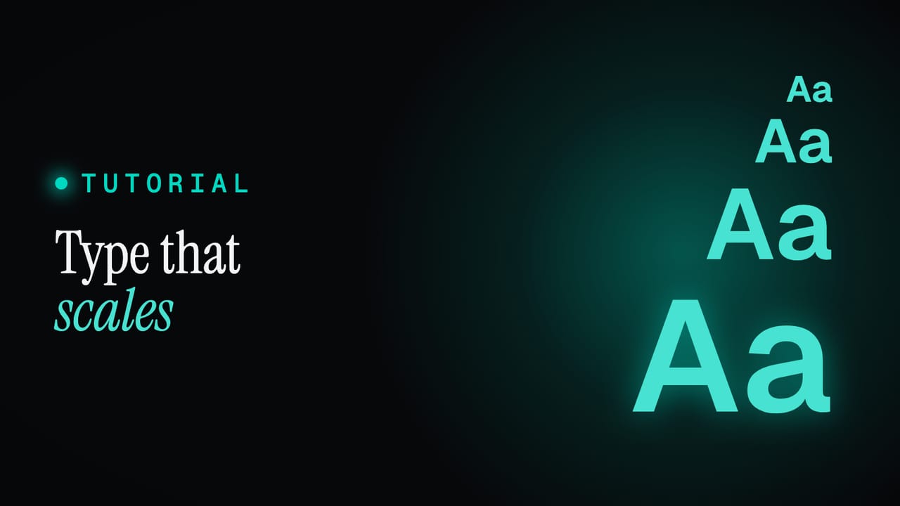 Type that scales, from one ratio to a full set of text styles