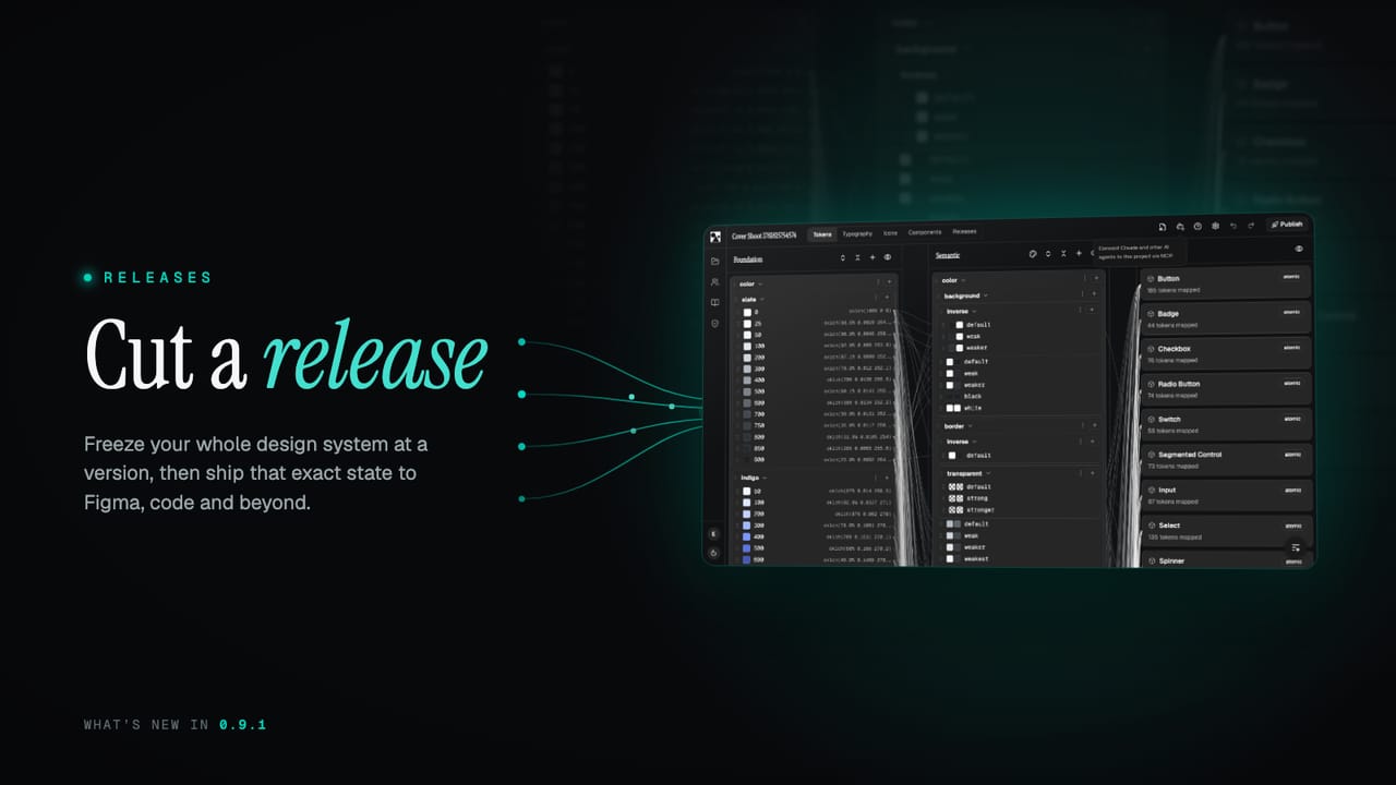 Zaklad's Publish release flow, with a versioned design system ready to ship